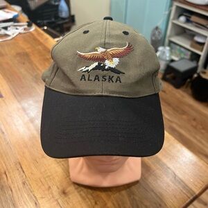 Alaska Eagle Embroidered Cap - Black and Olive